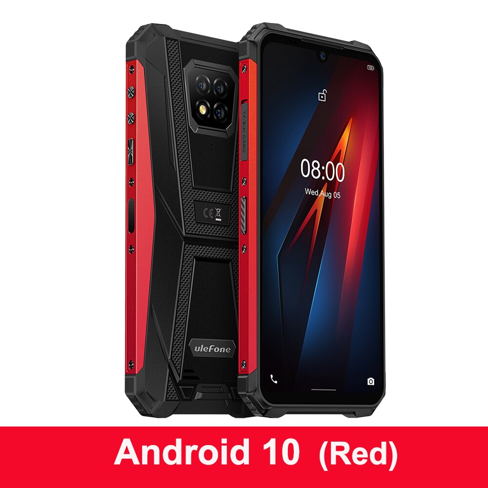 Ulefone Armor 8  Rugged Mobile Phone NFC Android  Helio P60 4GB+64GB 16MP Triple Camera Octa-core  6.1'' Waterproof Smartphone