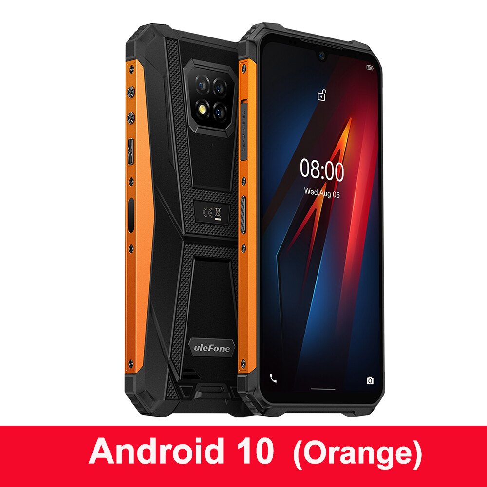 Ulefone Armor 8  Rugged Mobile Phone NFC Android  Helio P60 4GB+64GB 16MP Triple Camera Octa-core  6.1'' Waterproof Smartphone