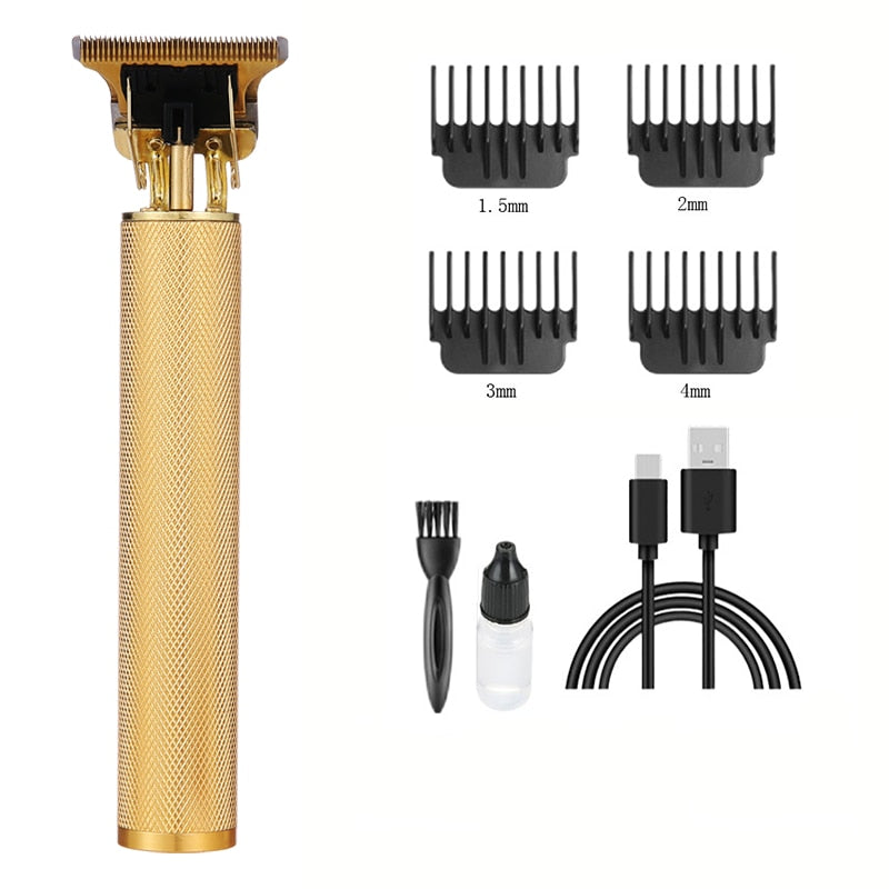 All Metal Vintage T9 Machine Women&#39;s Hair Clipper Hairdresser Professional Haircut Machine 0 Mm Nose and Ear Trimmer Finish Man