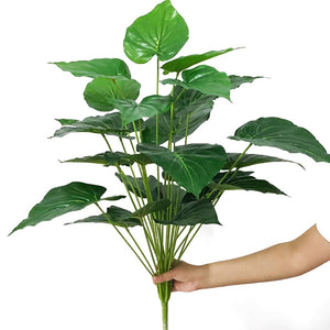 75cm Tropical Tree Large Artificial Plants Fake Turtle Leafs Plastic Palm Leaves Big Potted Monstera For Home Outdoor Room Decor