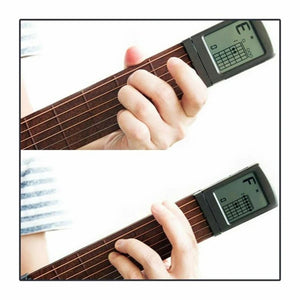 Pocket Guitar Chord Trainer Six Grade with LED Screen Display Beat Climbing Lattice Guitar Accessories Practical Pocket Guitar