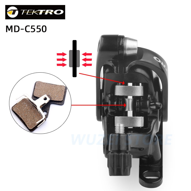 TEKTRO MD-C550 C510 Road Bike Dual Piston cable Caliper Front/Rear Aluminum Alloy Mechanical Disc Double Brakes Bicycle parts