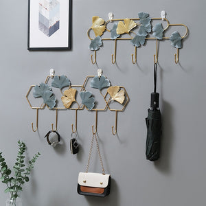 Creative Metal Key Hooks Coat Rack Nordic Home Decoration Iron Wall Shelving Storage Hanger Wall Hanging Hook