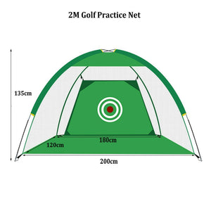 Indoor Outdoor Foldable Golf Practice Net Golf Hitting Cage Garden Grassland Practice Tent 1m /2m Golf Training Aids