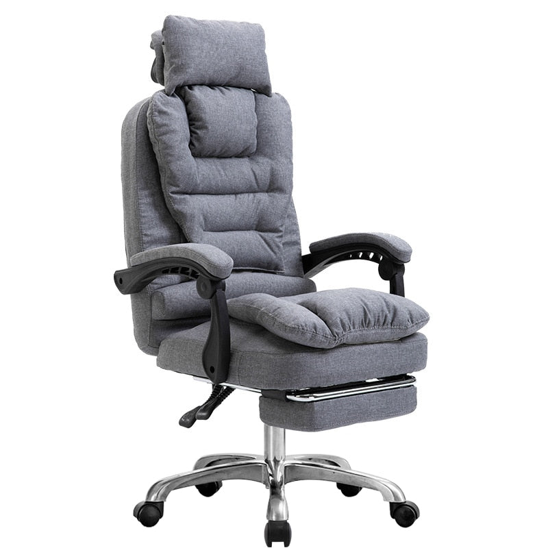 Сomputer Сhair Office Armchair Blue Office Chair Comfortable And Soft Seat For Cafe Material Cloth Chairs Home With Back Removable Cushion