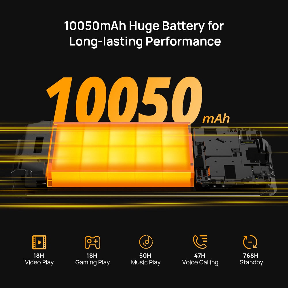 DOOGEE S59 Pro Smartphone 10050mAh Super Battery IP68/IP69K 4+128GB NFC Rugged Smart phone 2W Loud Volume Speaker Cellphones