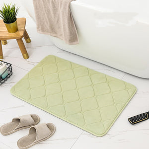 Inyahome Memory Foam Bath Mat Super Water Absorption Machine Washable Bathroom Rug,Soft,Absorbent Quick Dry Bathmat Floor Rugs