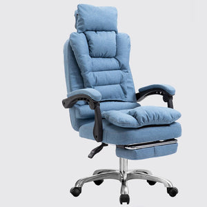 Сomputer Сhair Office Armchair Blue Office Chair Comfortable And Soft Seat For Cafe Material Cloth Chairs Home With Back Removable Cushion