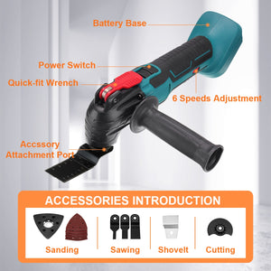 Electric Cordless Oscillating Multitools Machine Multi-function Trimmer Saw Renovator Power Multi-Tool for Makita 18V Battery