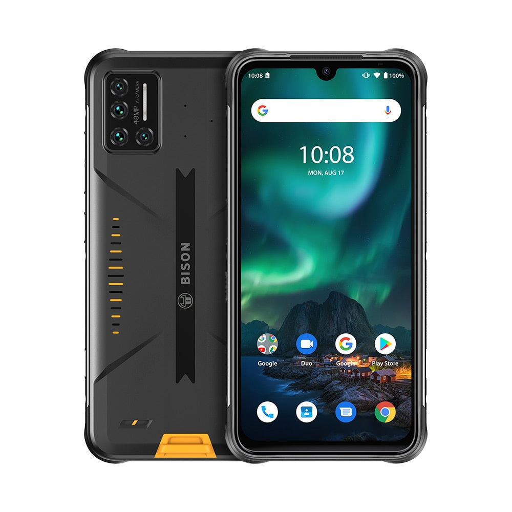 UMIDIGI BISON IP68/IP69K Waterproof Smartphone Rugged Phone 6/8GB+128GB NFC 48MP Matrix Quad Camera 6.3&quot; FHD+ DisplayAndroid 10