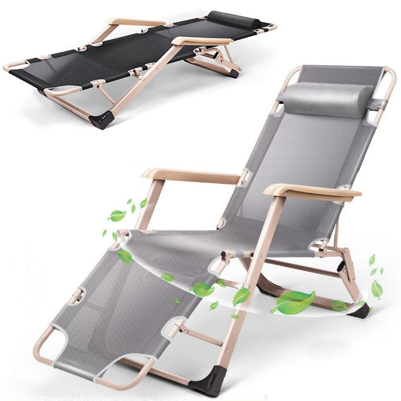 Foldable Chair Lounger Garden Beach Umbrella Chairs Outdoor Furniture Home Folding Beach Chairs Outdoor Bed Beach Chair With Headrest Chaise Folding Chair For Camping Trekking Multi-angle Reclining