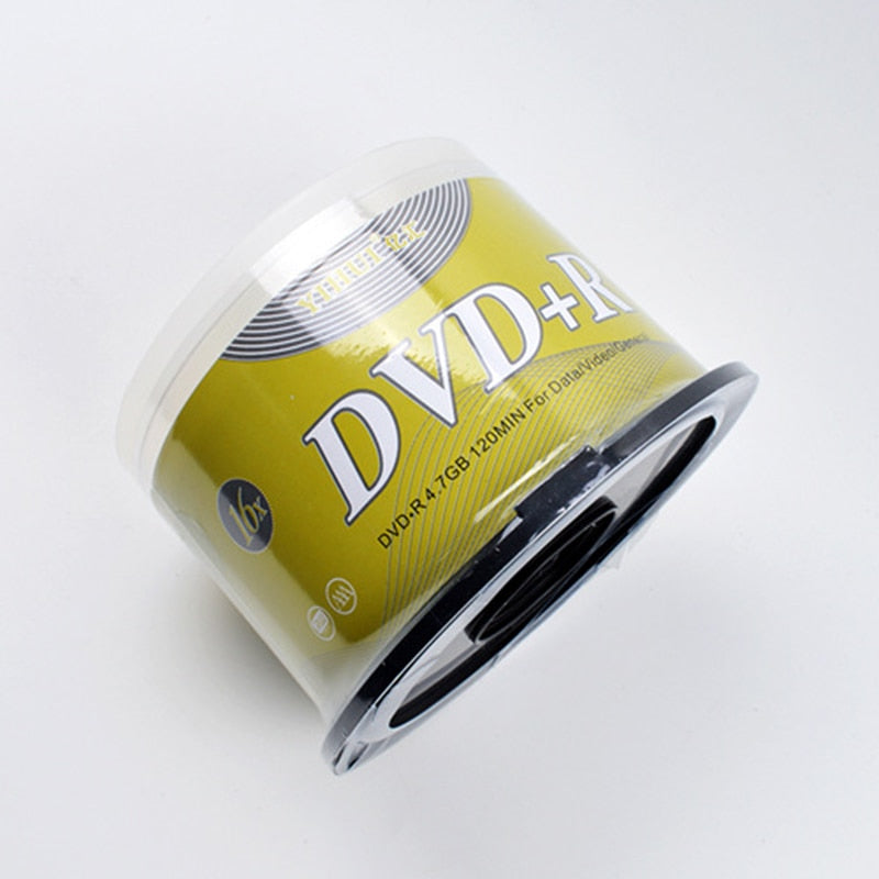 50PCS DVD Drives Blank DVD+R CD Disk 4.7GB 16X Bluray Write Once Data Storage Empty DVD Discs Recordable Media Compact