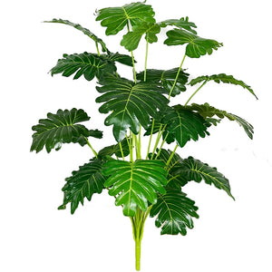 75cm Tropical Tree Large Artificial Plants Fake Turtle Leafs Plastic Palm Leaves Big Potted Monstera For Home Outdoor Room Decor