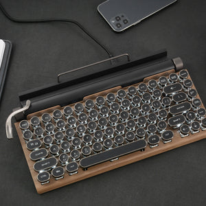 Mechanical Keyboard Wireless Bluetooth keyboards Dot retro Office Computer Keyboard 83 keys Gaming keyboards For PC Laptop