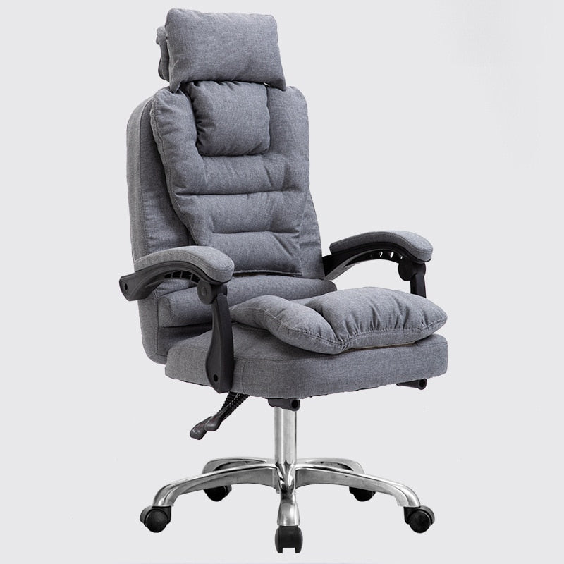 Сomputer Сhair Office Armchair Blue Office Chair Comfortable And Soft Seat For Cafe Material Cloth Chairs Home With Back Removable Cushion