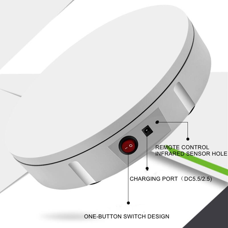 Electric Rotating Turntable With Remote Control 50~100KG Load 22CM/30CM Round Display Stand Studio Shooting Photo Base