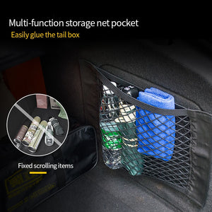 Car Accessories Organizer Car Trunk Net Nylon SUV Auto Cargo Storage Mesh Holder Universal Automotive Luggage Bag Travel Pockets