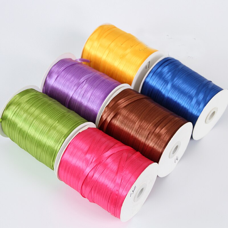 500Meters/Roll Single Face 6MM(1/4") Polyester Ribbon Chrismas Wedding Decoration Gift Wrap Satin Fabric Ribbons DIY Accessories