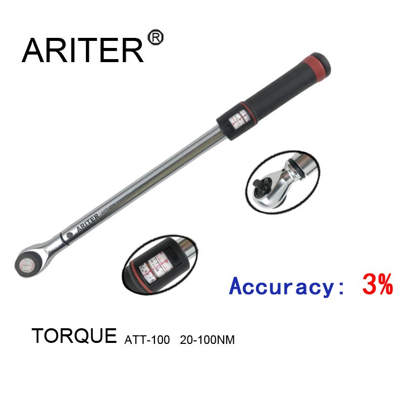 3% High-accuracy 1/4 3/8 1/2 preset click adjustable bicycle torque wrench bike car repair 2-330N.m two units window display