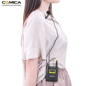 Comica CVM-M-O2 3.5mm Lavalier Microphone Omnidirectional Lapel Lav Mic for Sony Wireless Microphone Transmitter