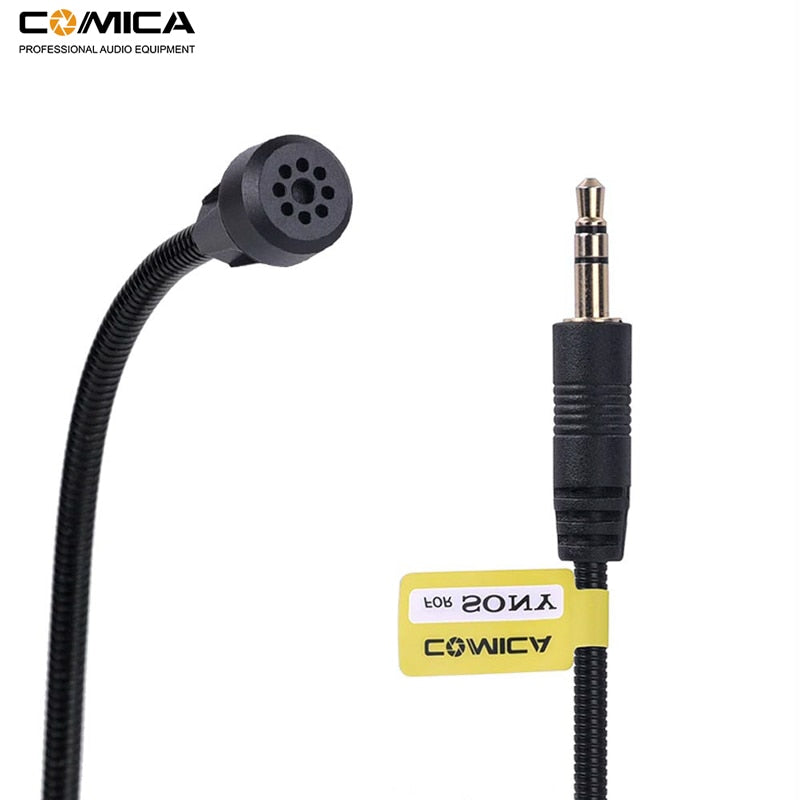 Comica CVM-M-O2 3.5mm Lavalier Microphone Omnidirectional Lapel Lav Mic for Sony Wireless Microphone Transmitter