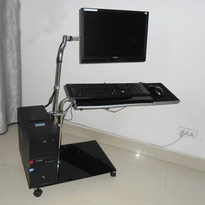 OK610 Bedside Moving Laptop Stand Adjustable Sofa Computer Monitor Holder Mount +Keyboard Holder Rotating Laptop Table Lapdesks