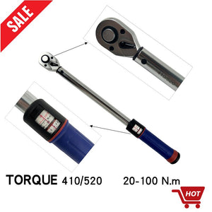 3% High-accuracy 1/4 3/8 1/2 preset click adjustable bicycle torque wrench bike car repair 2-330N.m two units window display