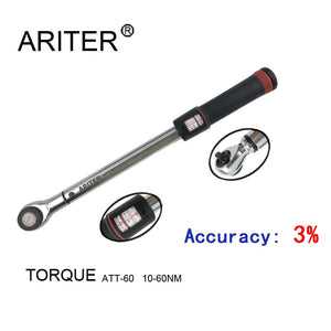 3% High-accuracy 1/4 3/8 1/2 preset click adjustable bicycle torque wrench bike car repair 2-330N.m two units window display