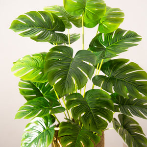 75cm Tropical Tree Large Artificial Plants Fake Turtle Leafs Plastic Palm Leaves Big Potted Monstera For Home Outdoor Room Decor