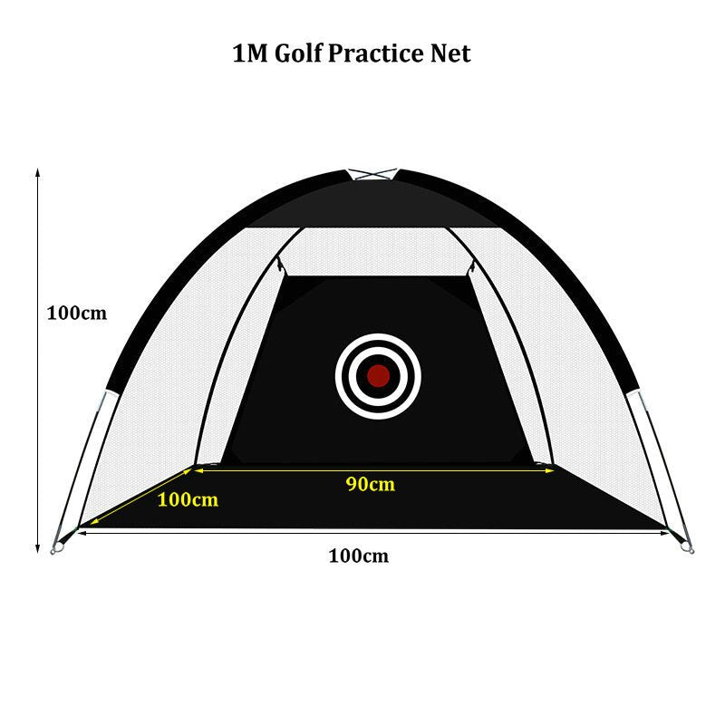 Indoor Outdoor Foldable Golf Practice Net Golf Hitting Cage Garden Grassland Practice Tent 1m /2m Golf Training Aids