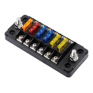 Car Mini Fuse Box Holder 12V 32V Mass Breaker Digital Voltmeter Universal Fuse Block Car Boat Camper RV Parts