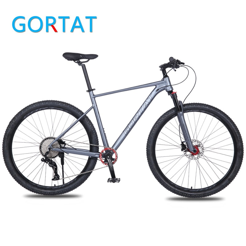 GORTAT 21 Inch Frame Aluminum Alloy Mountain Bike 10-Speed Bicycle Double Oil Brake Front &amp; Rear Quick Release Lmitation Carbon