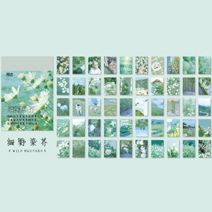 50 Sheets Natural Scenery&Art Paintings Stationery Stickers Book Aesthetic Landscape Cute Bullet Journaling Decor Sticker