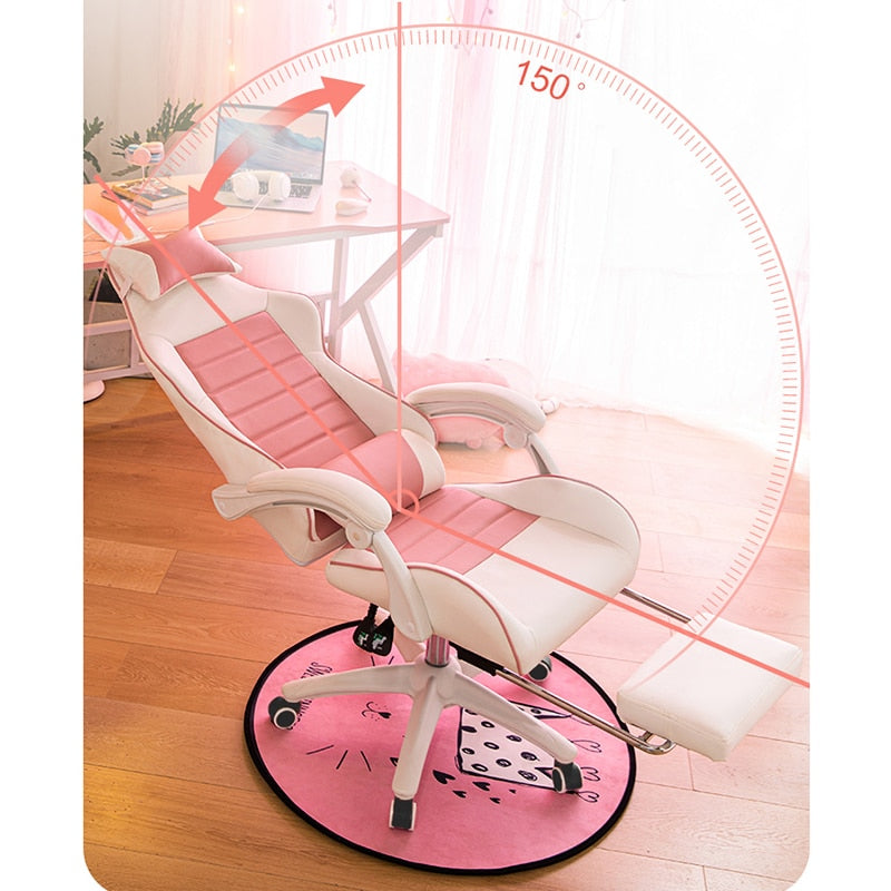 gaming chair,pink computer office chair,LOL internet cafe Sports racing chair,girls man live home bedroom chair,swivel chair