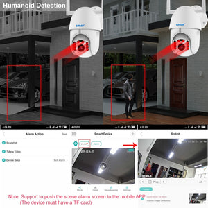 Smar WIFI Camera Outdoor PTZ IP Camera H.265X 1080p Speed CCTV Security Cameras IP Camera WIFI Exterior 2MP IR Home Surveilance