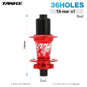 TANKE 32 36 holes MTB bike hub 6 pawls 6 bearing 120 clicks cassette flywheel 7-12 speed 6 nail disc brake hubs bicycle parts