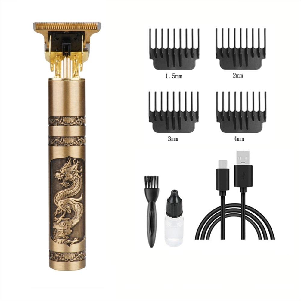 All Metal Vintage T9 Machine Women&#39;s Hair Clipper Hairdresser Professional Haircut Machine 0 Mm Nose and Ear Trimmer Finish Man