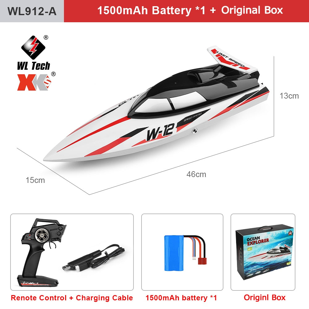 WLtoys WL916 WL915-A RC Boat 2.4Ghz 55KM/H Brushless High Speed Racing Boat Model Remote Control Speedboat Children RC Toys