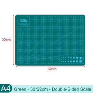 Professional Cutting Mat for Sewing Craft Hobby Scrapbooking Quilting Project, Self Healing Double-Sided Rotary Green Board Pad