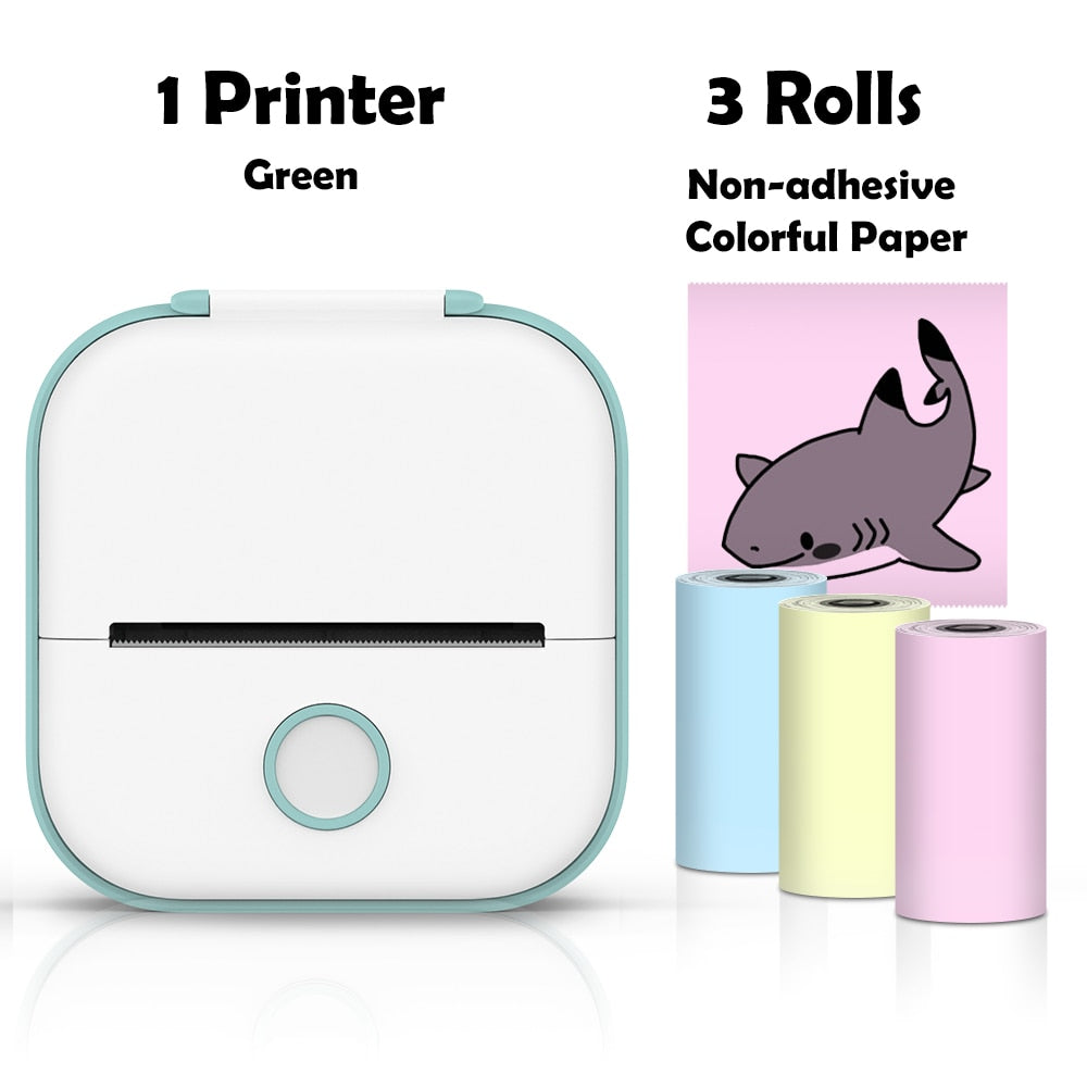 Phomemo T02 Mini Portable Printer Thermal Printing 53mm Sticker Wireless Inkless Mini Pocket Printer Self-adhesive Label Printer