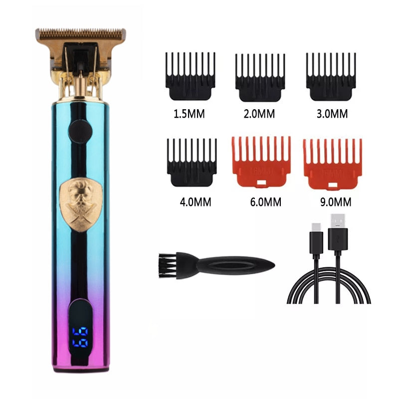 All Metal Vintage T9 Machine Women&#39;s Hair Clipper Hairdresser Professional Haircut Machine 0 Mm Nose and Ear Trimmer Finish Man