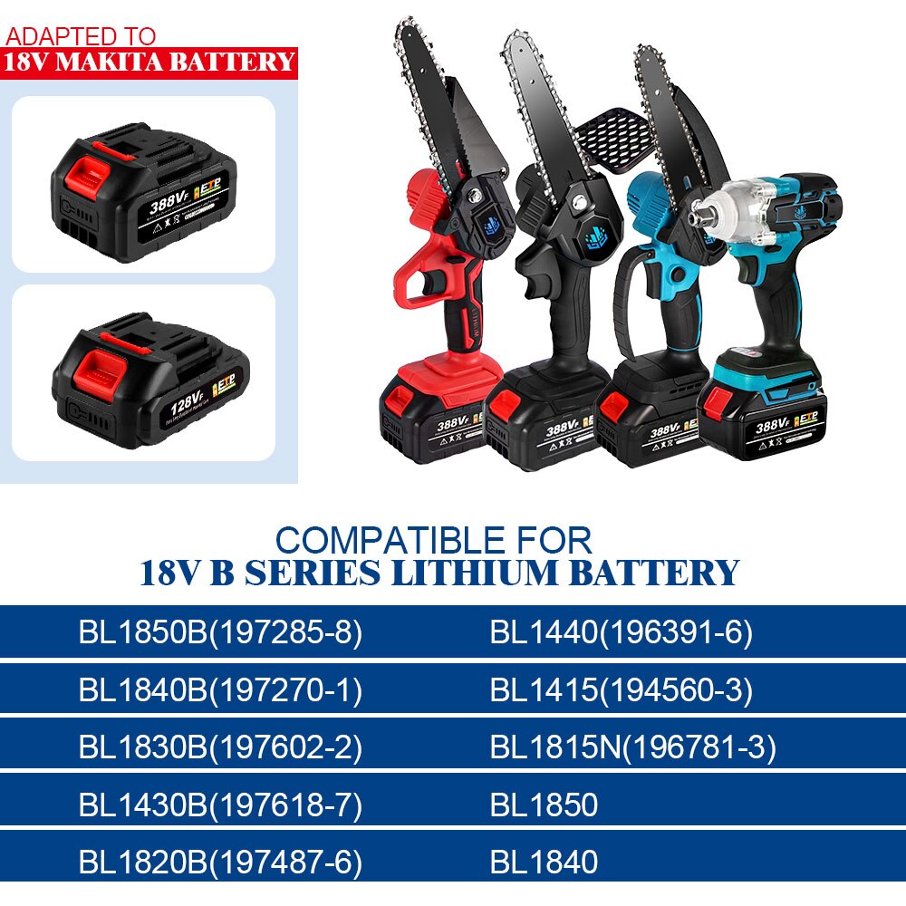 Larger Battery with Charger Lithium ion Rechargeable Replacement for Makita 18V Battery BL1850 BL1830 BL1860  Cordless Drills