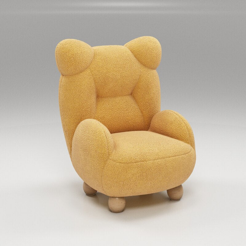 Lambswool Cream Style Child Bear Couch Baby Single Cartoon Seat Mini Lazy Small Sofa