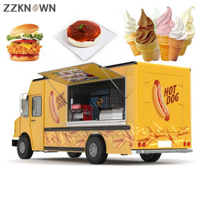 Mobile Food Truck Galvanized Food Trailer for Sale Fryer Chicken Griddle Customized Mobile Dining Carts with CE DOT