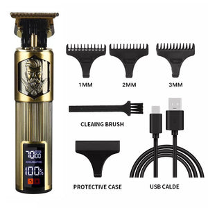 All Metal Vintage T9 Machine Women&#39;s Hair Clipper Hairdresser Professional Haircut Machine 0 Mm Nose and Ear Trimmer Finish Man