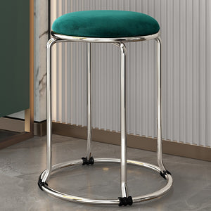 Scandinavian Velvet Bar Chair Kitchen Lounge Salon Table Hotel Round Stool Chair Bathroom Outdoor Style Cadeira Furniture OA50DC