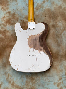 Electric Guitar, TL, Aged Relic Vintage White, 6 Strings, Jeff Beck, Ash Body, Maple Neck