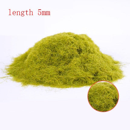 30g Miniature Scene Model Materia Turf Flock Lawn Nylon Grass Powder STATIC GRASS 3MM/ 5MM 8/MM Modeling Hobby Craft Accessory