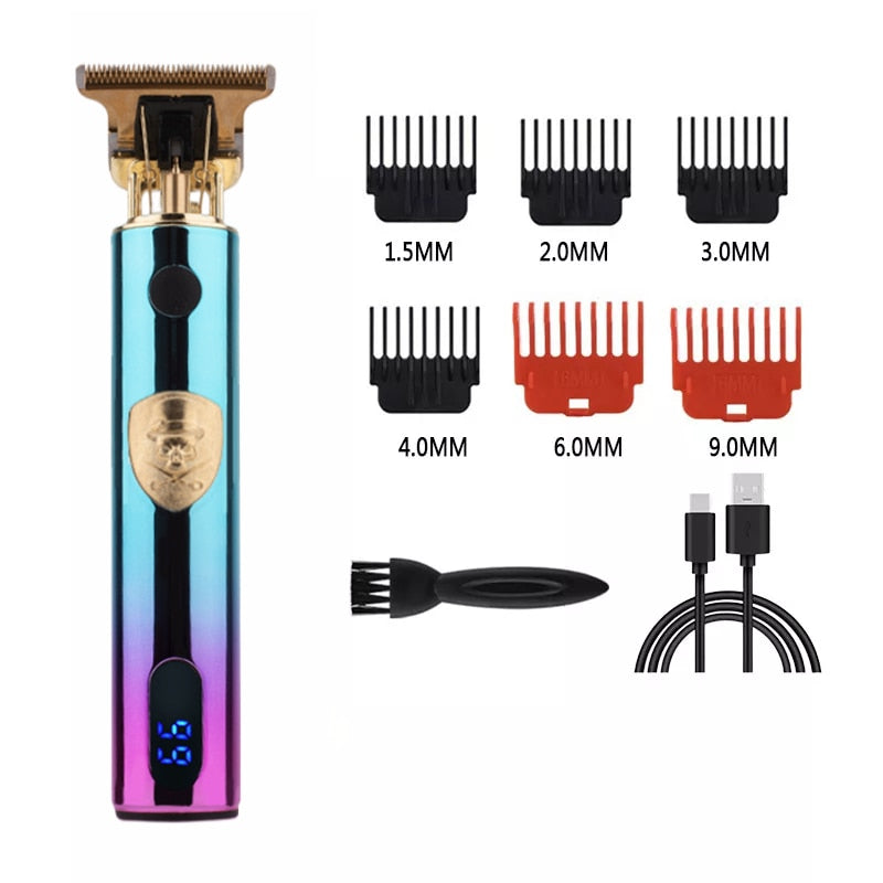 All Metal Vintage T9 Machine Women&#39;s Hair Clipper Hairdresser Professional Haircut Machine 0 Mm Nose and Ear Trimmer Finish Man