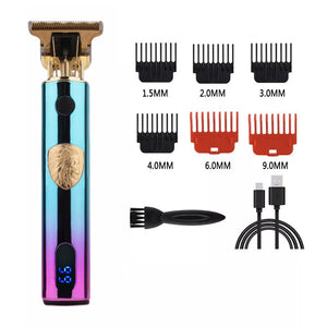 All Metal Vintage T9 Machine Women&#39;s Hair Clipper Hairdresser Professional Haircut Machine 0 Mm Nose and Ear Trimmer Finish Man